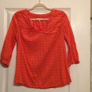 Orange and white shirt